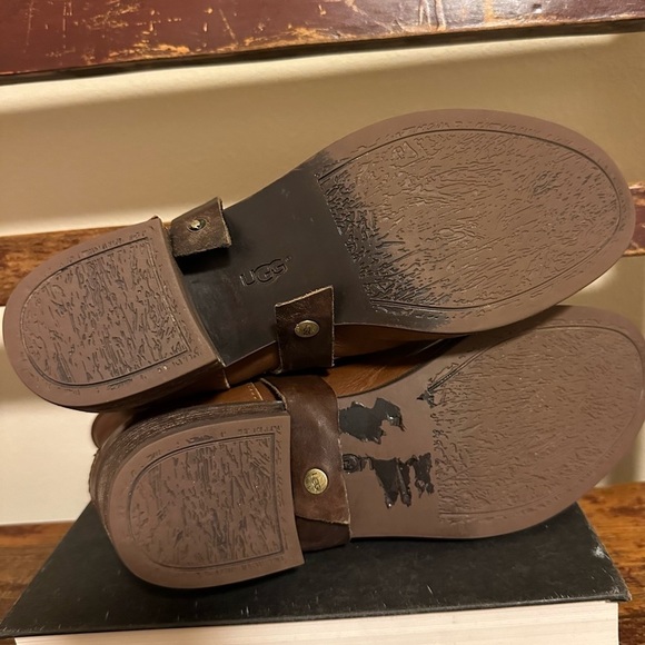 UGG Darling Harness Ankle Boot Whiskey Brown Cowboy Biker Booties - Picture 8 of 15